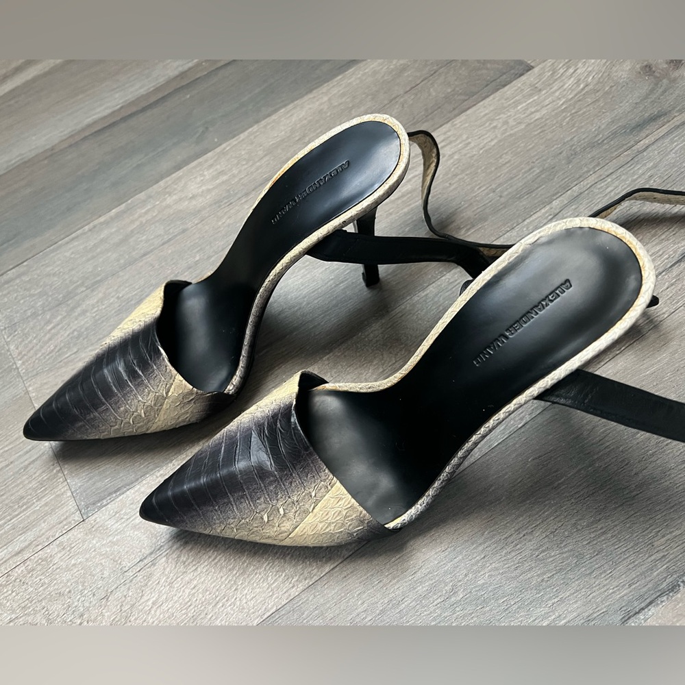 Alexander Wang Python Leather Ankle Strap Pumps - image 6
